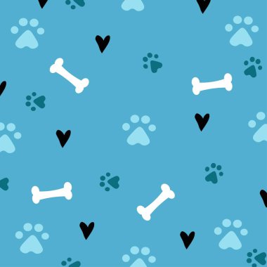 Şirin köpek deseni çizimi, renkli.