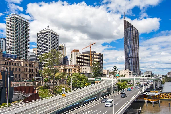 Skyline de Brisbane Queensland Austrália — Fotografia de Stock