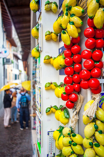 Old town of Limone Lake Garda Italy