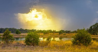 Thunderstorm in the outback at Dubbo New South Wales Australia clipart