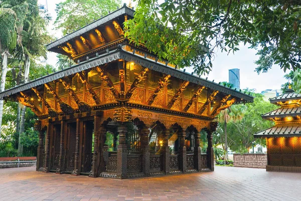 Nepál béke Pagoda a South Bank parkokkal Brisbane Queenslan a — Stock Fotó