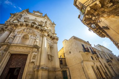 San Matteo Kilisesi 'nde Perroni Lecce Puglia Ital caddesinde.