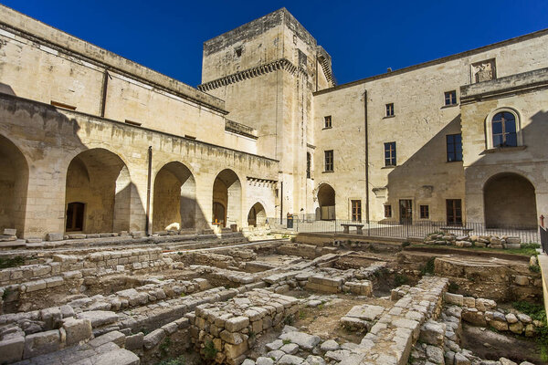 At the castle of Charles V. Lecce. Puglia. Italy.