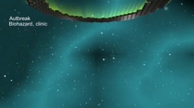 Coronavirus Covid - 19. Olağanüstü bir arkaplan ile 3B biçiminde video metni