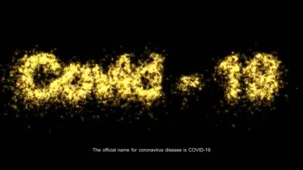Coronavirus Covid Βίντεο Κείμενο Μορφή Ένα Θεαματικό Φόντο — Αρχείο Βίντεο