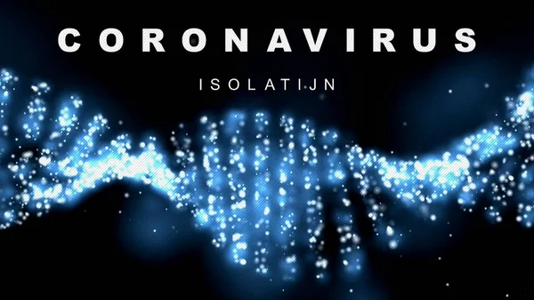 Coronavirus Isolatie Volumetrische Tekst Met Een Spectaculaire Achtergrond Video Voor — Stockfoto