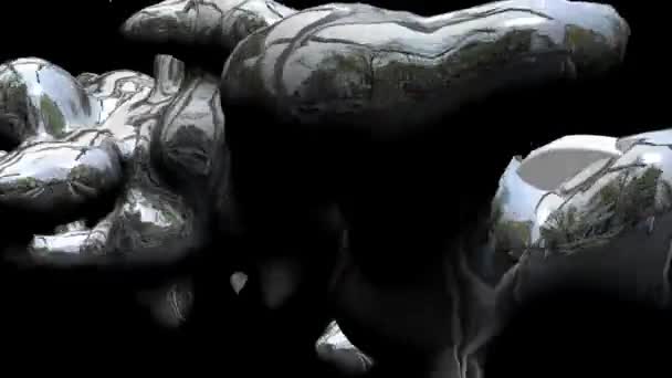 Коронавірус Ковід Ізоляція Світова Біонебезпека Волюметричний Відеотекст Чорному Тлі Пандемія — стокове відео
