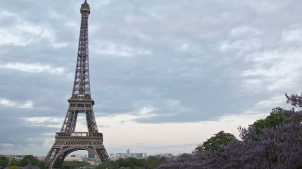 Torre Eiffel em Paris França — Vídeo de Stock