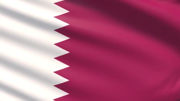 De vlag van qatar — Stockvideo