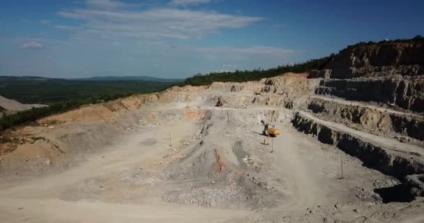 Flygfoto från ovan av gruvan detta område — Stockvideo