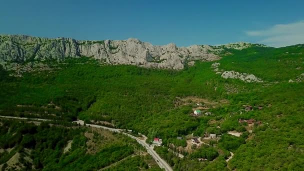 Crimea com bela vista das montanhas — Vídeo de Stock