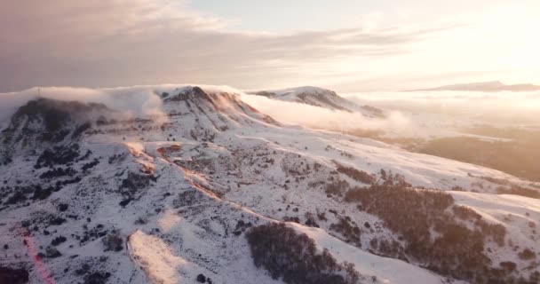 Große Luft Landschaft Bergblick — Stockvideo