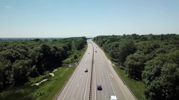 Asfalt Autobahn Highway Road i Ryssland Royaltyfri Stockfilm