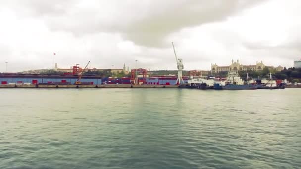 海港口在伊斯坦布尔 — 图库视频影像