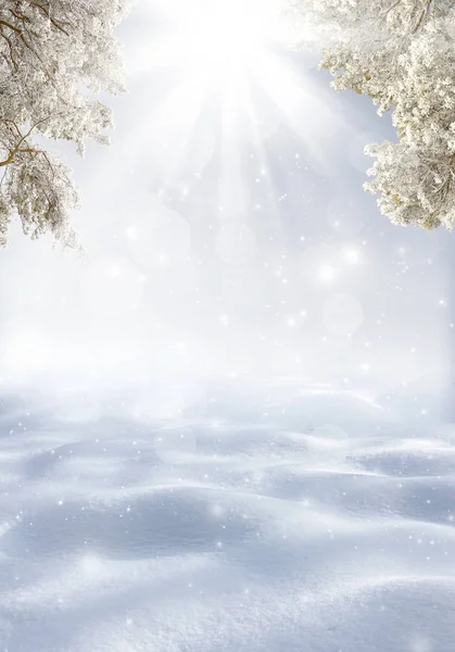 Winter Weihnachten Hintergrund — Stockfoto