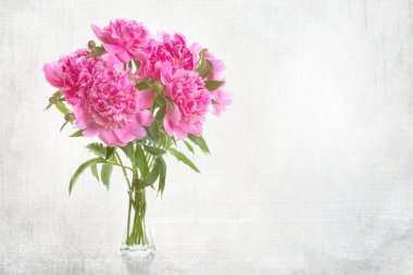 Bir buket pembe şakayık.