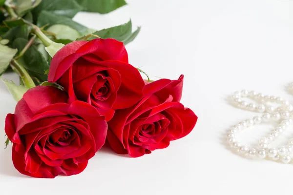 Tre rose rosse — Foto Stock