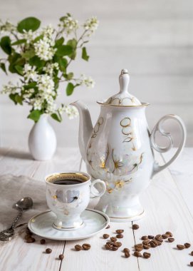 Bir fincan kahve ile görüntü