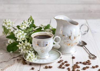 Bir fincan kahve ile görüntü