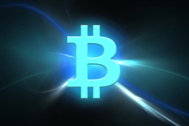 Bitcoin işareti ile bir görüntü.