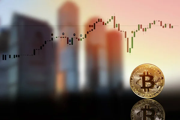 Egy kép a bitcoin jele. — Stock Fotó