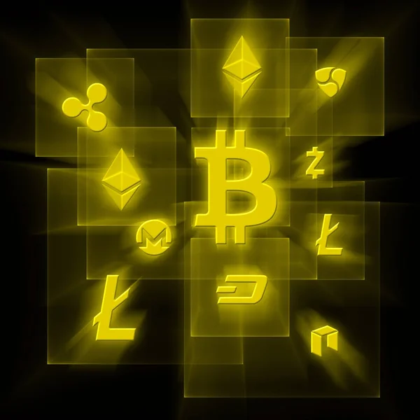 Bitcoin 標識を含む画像. — ストック写真