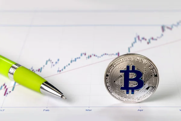 Egy kép a bitcoin jele. — Stock Fotó