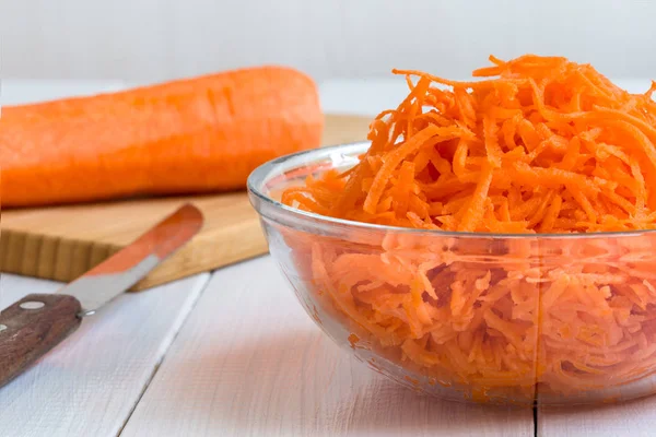 Фото с тертой морковью . — стоковое фото