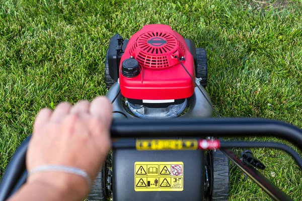 Picture with lawn mower — Stock Photo, Image