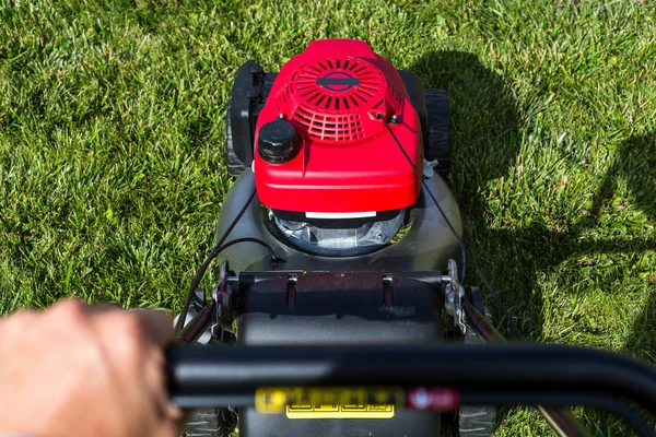 Picture with lawn mower — Stock Photo, Image