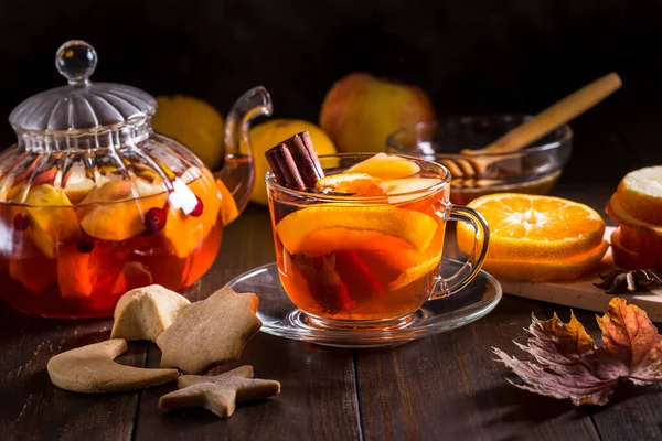 Afbeelding met fruit thee. — Stockfoto