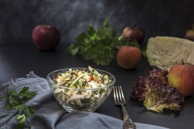 Bir salata ile görüntü.