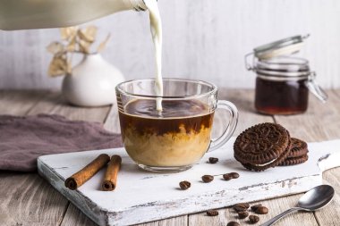 Sütlü ve tarçınlı kahve..