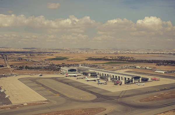 Vista Aérea Del Aeropuerto Concepto Viaje — Foto de Stock