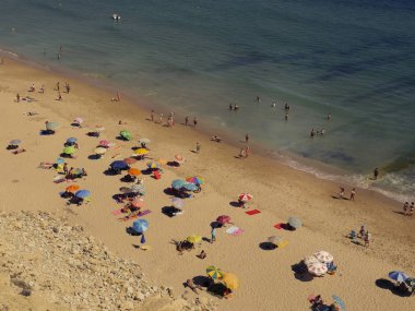 Güney Portekiz Algarve bölgesinde beach Albufeira