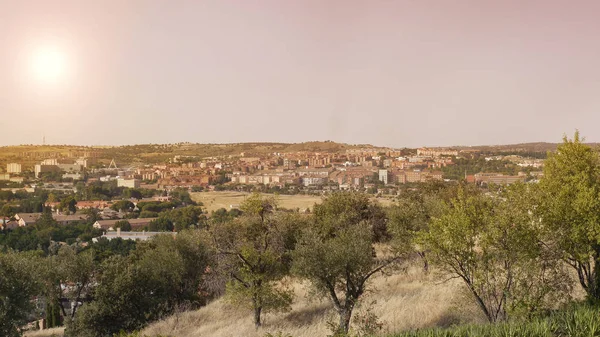 Panorama of the city of Toledo in Spain at sunset. — Stock Photo, Image