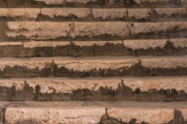 Arka plan olarak taş merdiven yüzeyi 