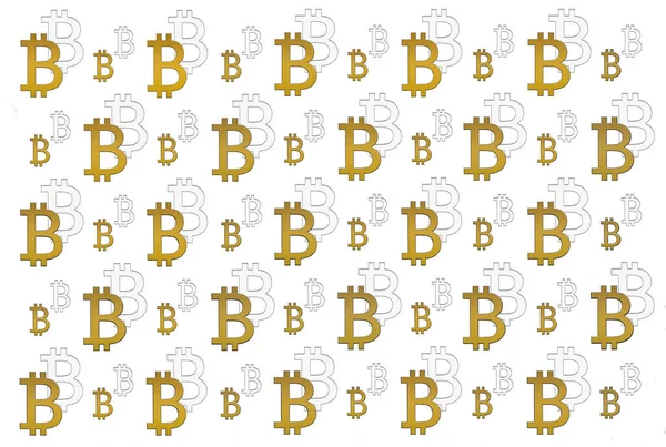 Textura Criptomoneda Signos Bitcoins Fondo Símbolo Btc Bifurcación Bitcoin —  Fotos de Stock