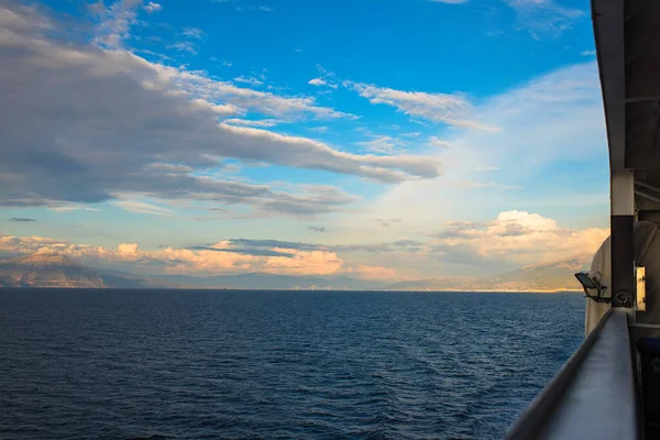 Vista Ilha Grega Makri Balsa Pôr Sol — Fotografia de Stock