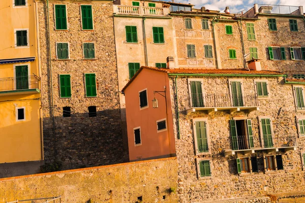 Vista Para Vila Costeira Tellaro Lerici Itália — Fotografia de Stock