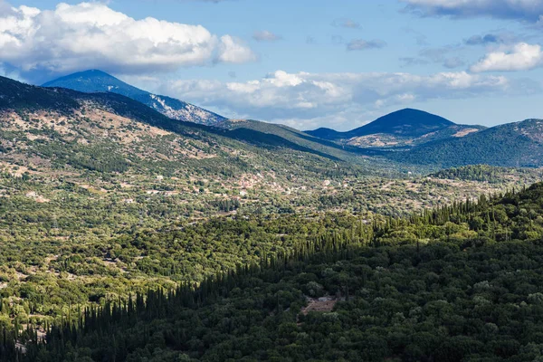 Uitzicht Kefalonia Eiland Met Berg Ionische Zee Griekenland — Stockfoto