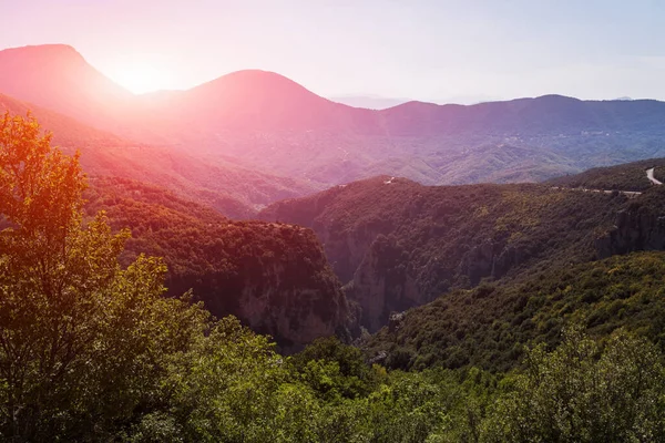 Montaña Desfiladero Vikos Grecia Región Zagoria Parque Nacional Montaña Pindus —  Fotos de Stock