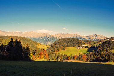Nature and mountains of the surroundings of Merano in the province of Bolzano late autumn. Italy