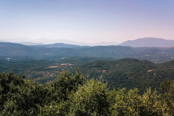 Landscape Countryside Hay Bales Greece National Park Pindus Mountain Greece — ストック写真