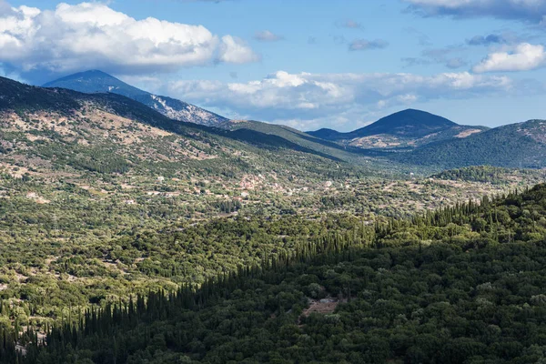 Uitzicht Kefalonia Eiland Met Berg Ionische Zee Griekenland — Stockfoto