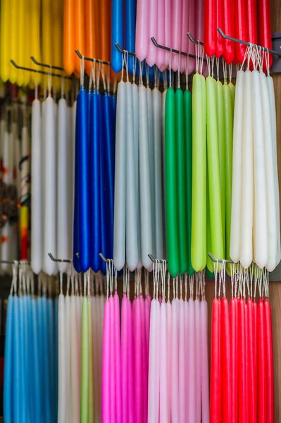 Velas Páscoa Coloridas Loja Atenas Para Venda — Fotografia de Stock