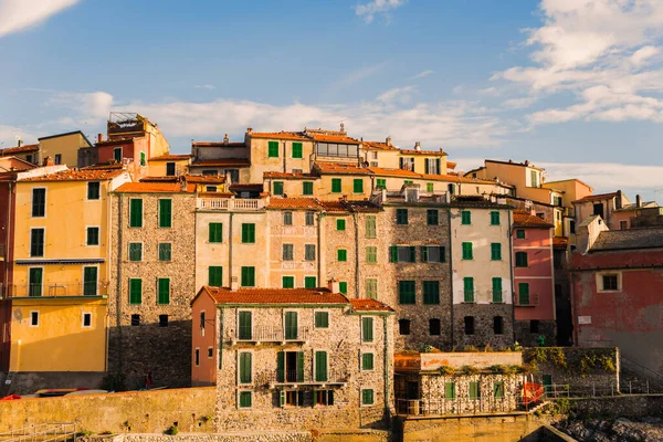 Vista Para Vila Costeira Tellaro Lerici Itália — Fotografia de Stock