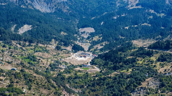 Skrzyżowania Dróg Autostradzie Metsovo Epirus Góry Pindus Północnej Grecji — Zdjęcie stockowe