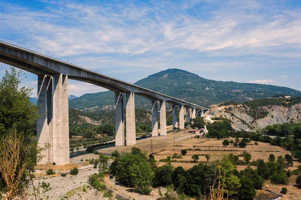 Uma Das Maiores Pontes Auto Estrada Egnatia Perto Cidade Ioannina — Fotografia de Stock