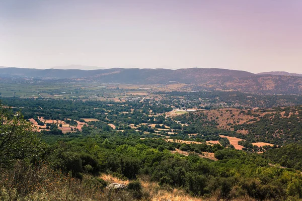 Landschap Van Het Platteland Hooibalen Griekenland Nationaal Park Van Pindus — Stockfoto